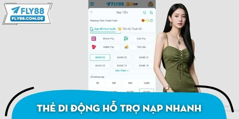 Thẻ nạp di động truyền thống phổ biến, hỗ trợ nạp vốn nhanh